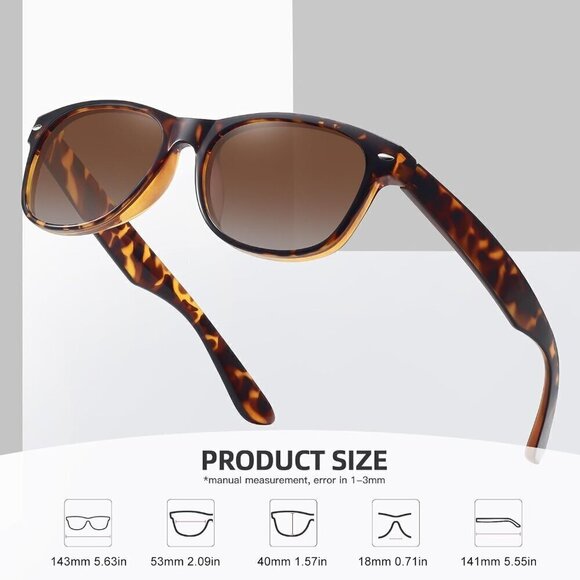 ? Retro Polarized Women Black Classic Trendy Driving Protection Sunglasses main image 4